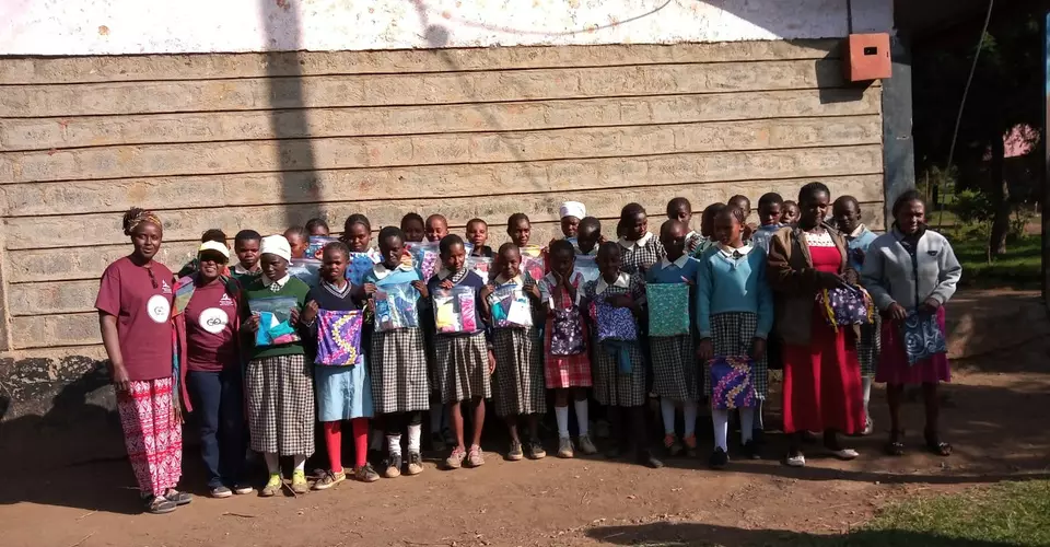 Children receiving support from Matigari volunteers